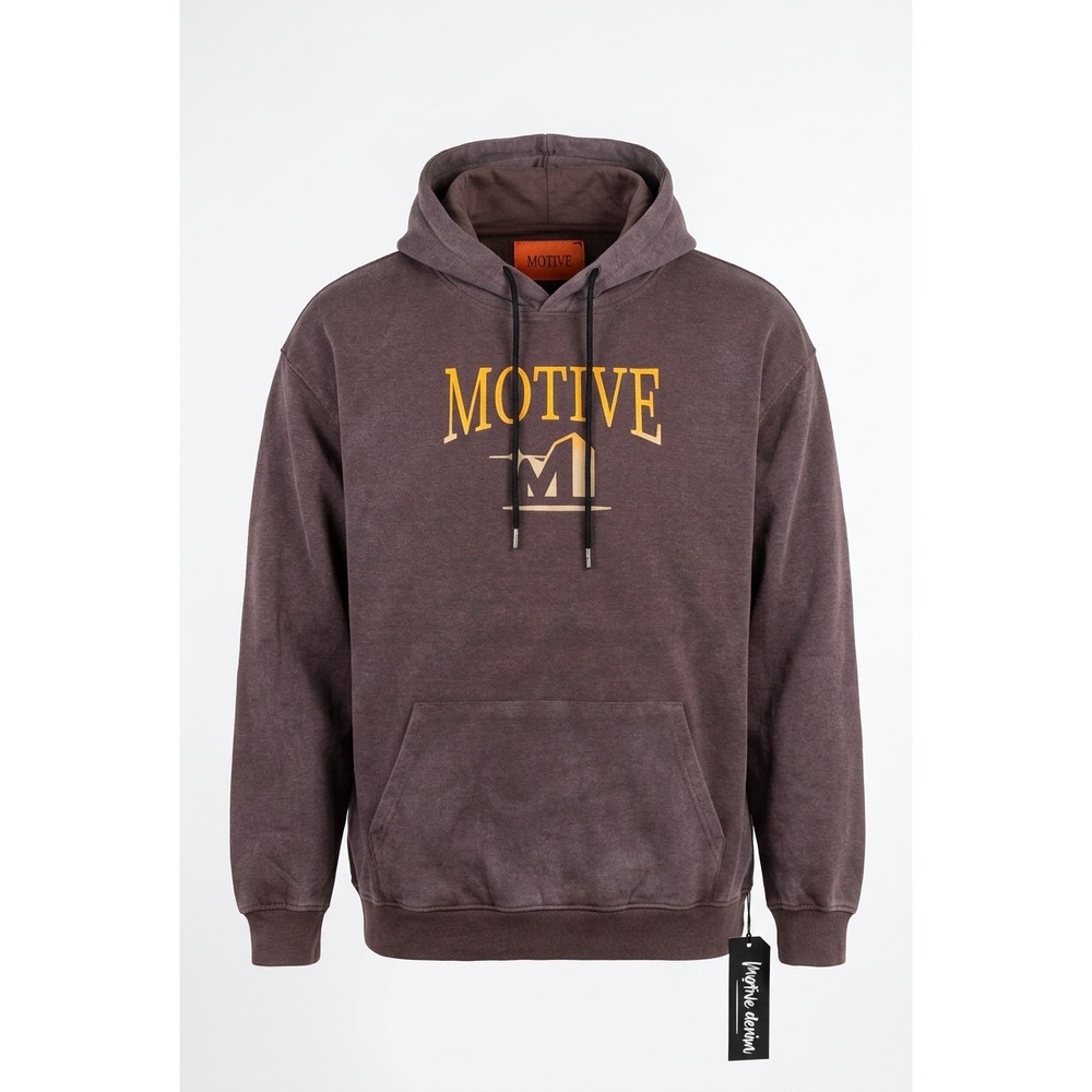 Motive‎ Denim Hoodie MT283 Brown 2XL NWT Graphic Back Streetwear Pullover